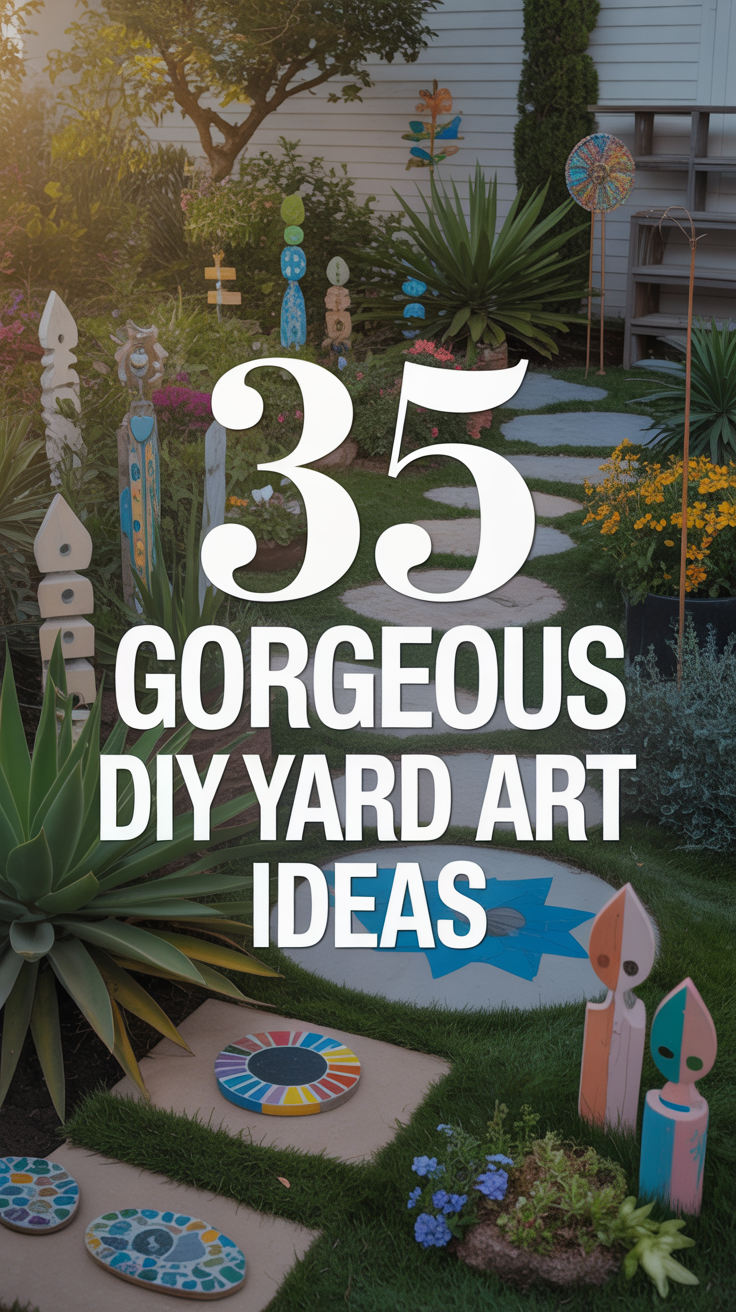 35 Gorgeous DIY Yard Art Ideas