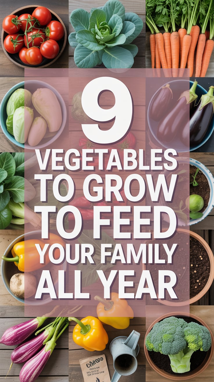 9 Vegetables to Grow to Feed Your Family All Year