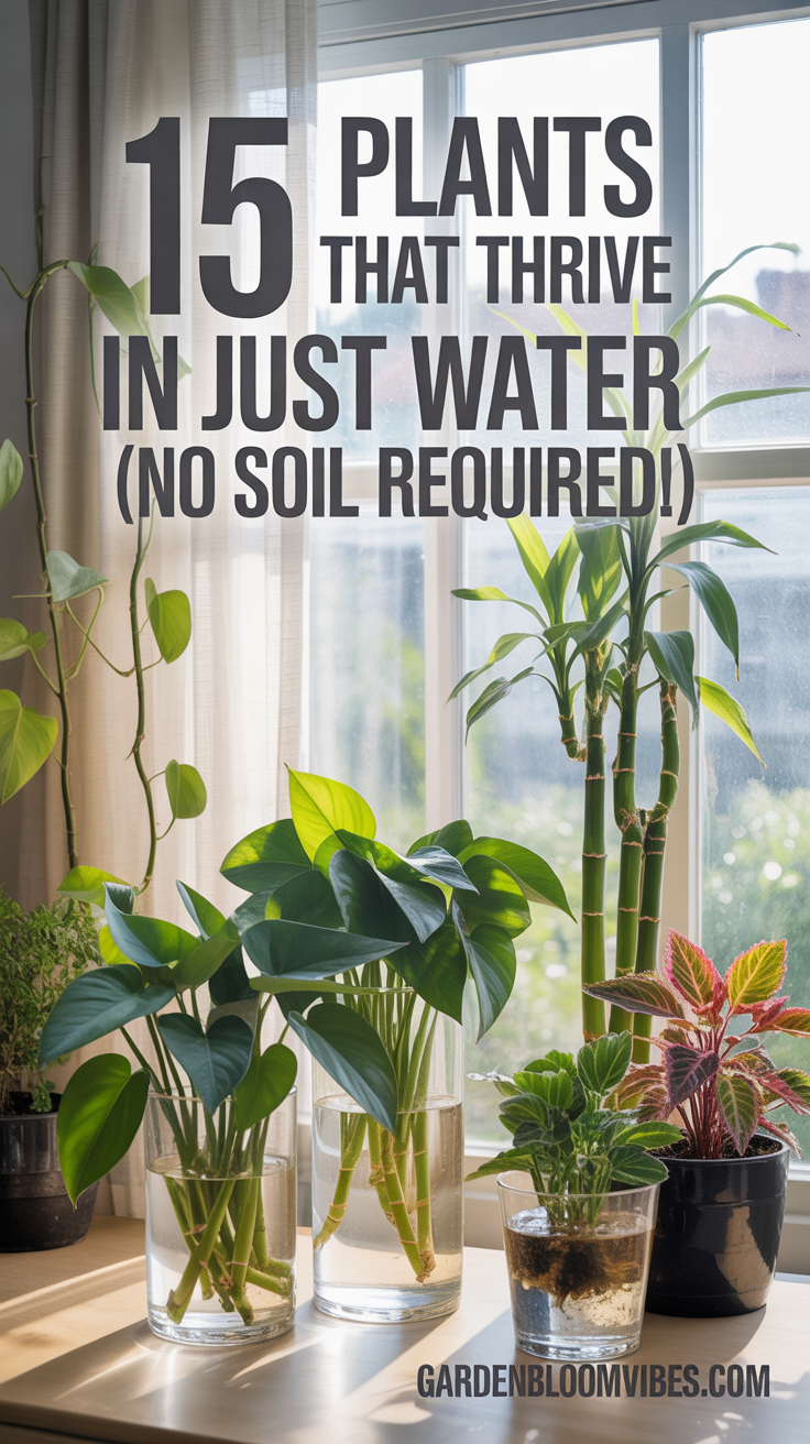 15 Plants That Thrive in Just Water (No Soil Required!)