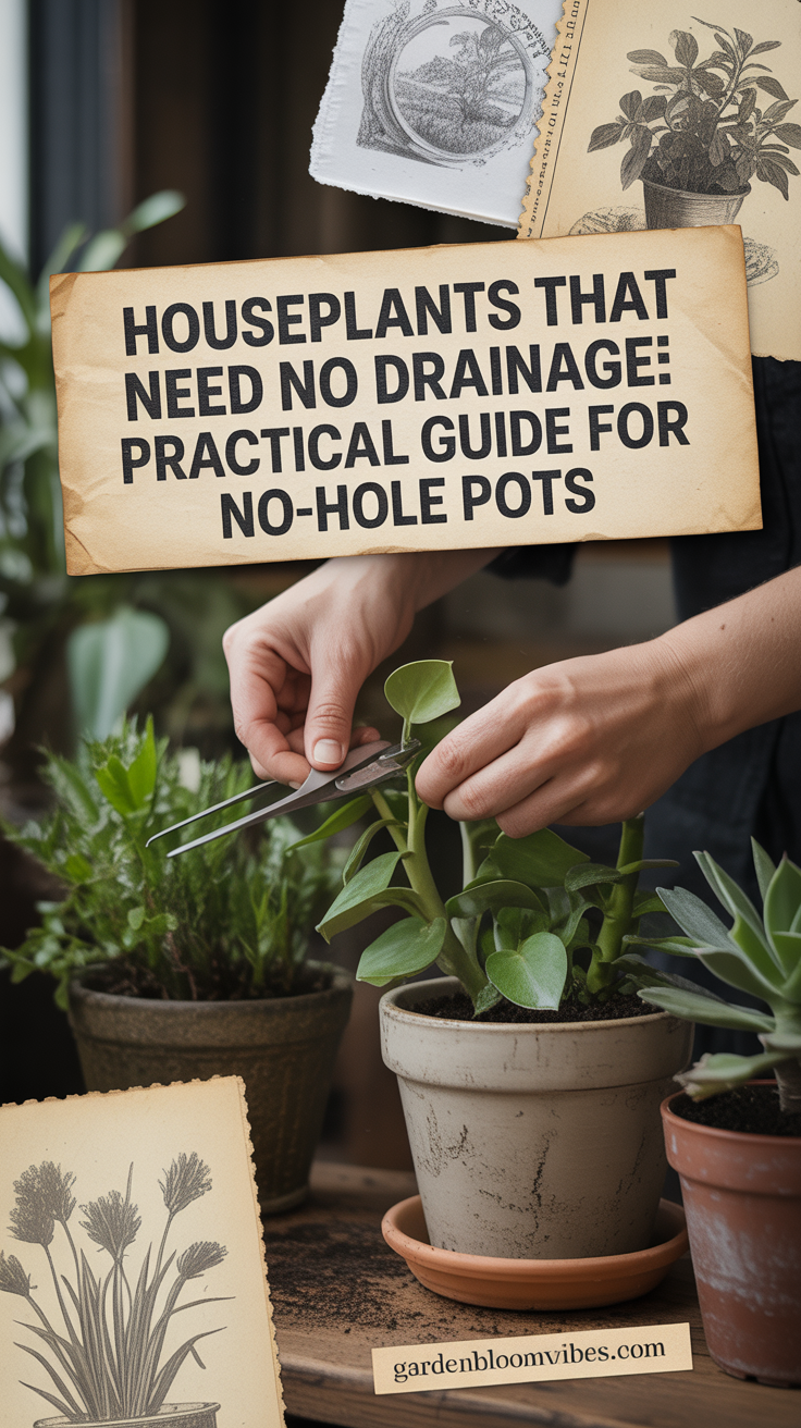 Houseplants That Need No Drainage: Practical Guide for No-Hole Pots